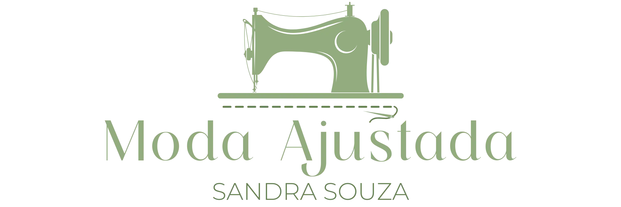 logo moda ajustada sandra souza verde cima
